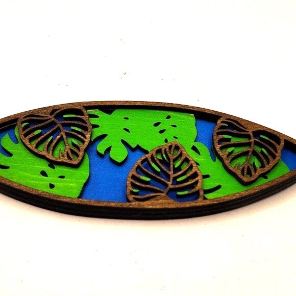 3D Laser cut multi-layered Surfboard magnet - Picture 3 of 3